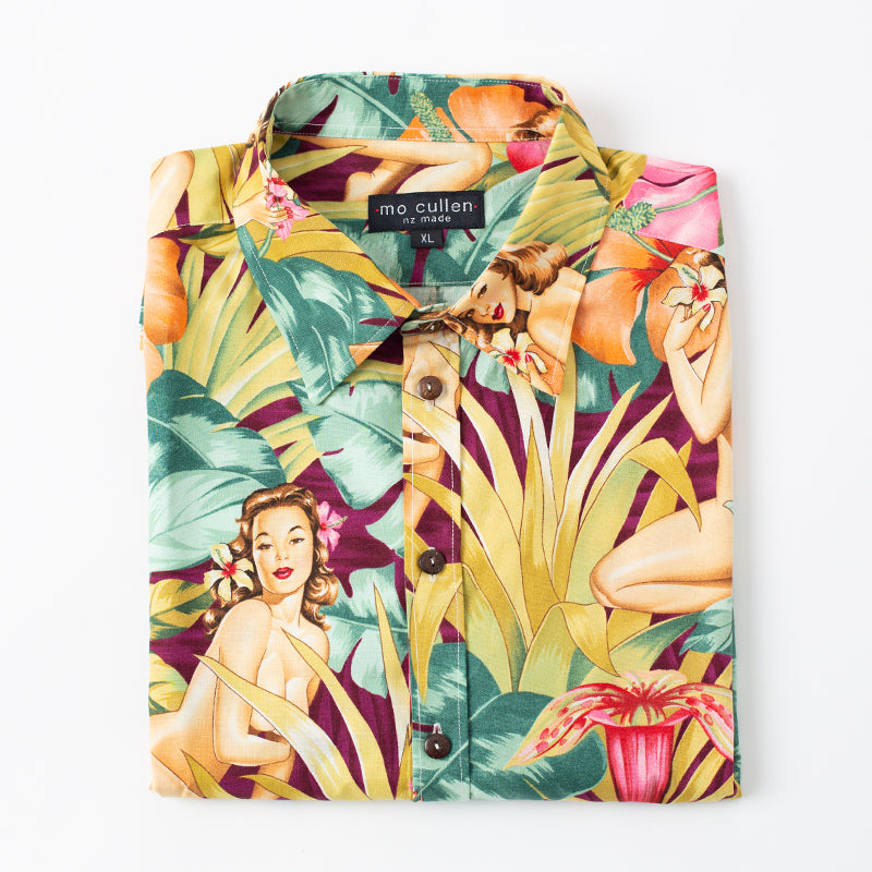 Mo Cullen Shirtsmith - Mirage retro shirt (folded) - Made in New Zealand