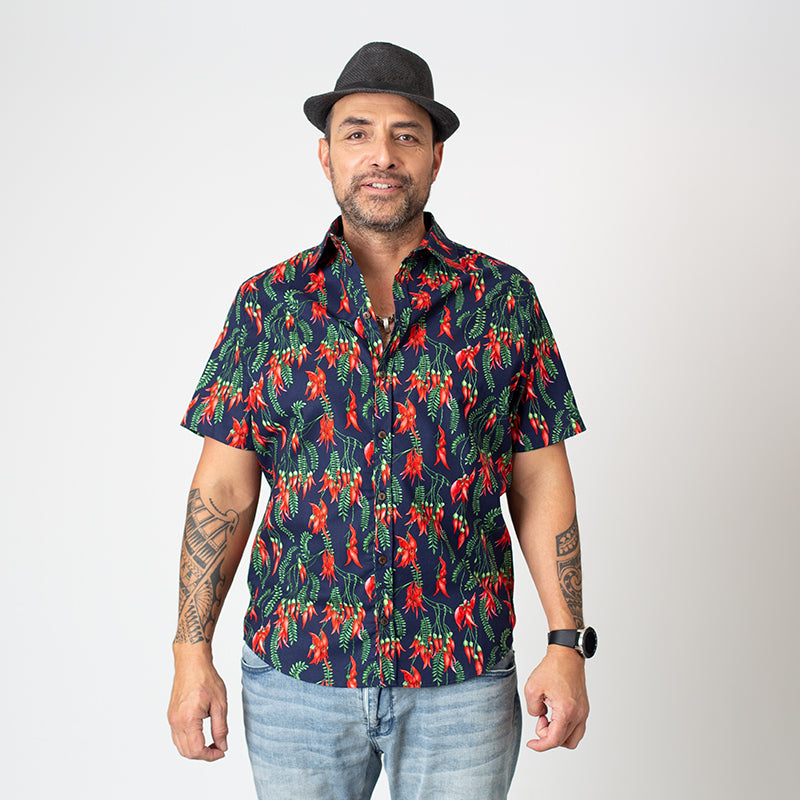 Mo Cullen Shirtsmith - Kakabeak retro shirt (front) - Made in New Zealand